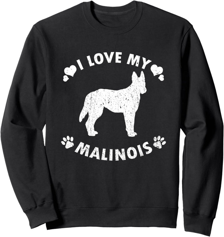Malinois Hund Geschenke I Love My Malinois Sweatshirt