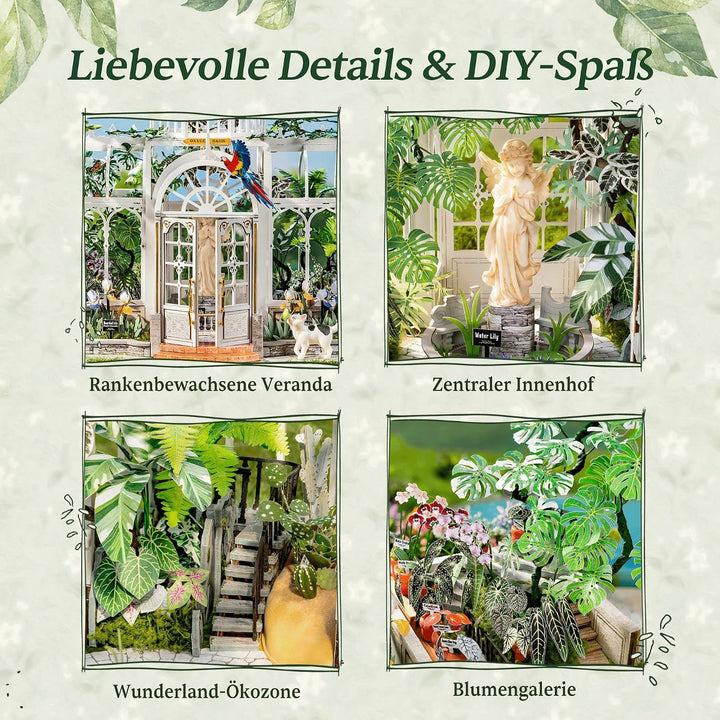 Rolife Botanical Oasis DIY Miniaturhaus-Modellbausatz für Erwachsene