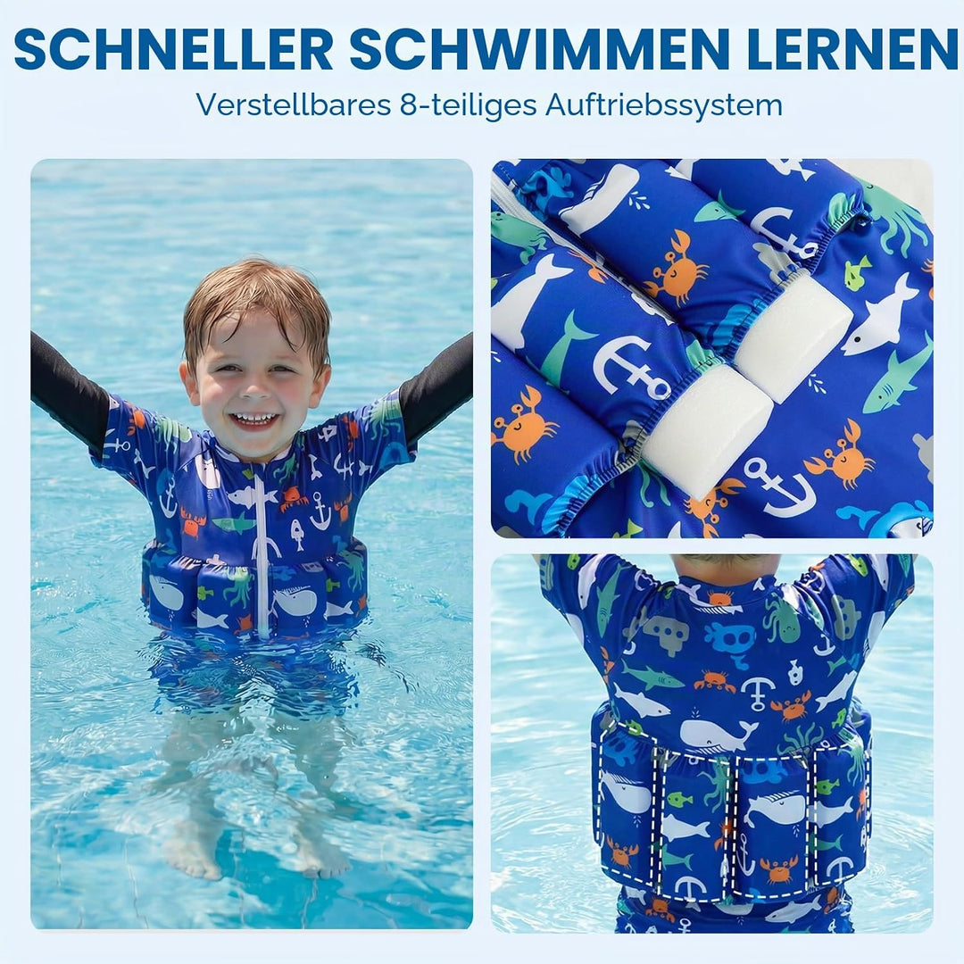 Badeanzug Baby Mädchen Jungen mit Floatation Kleinkind Schwimmtraining Hilfe Schwimmende Badeanzug E