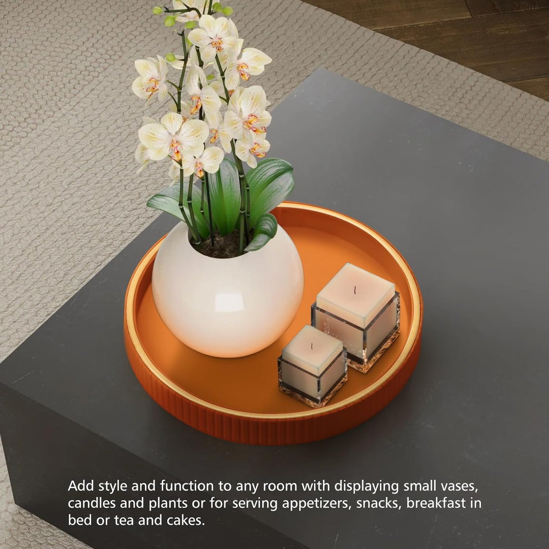 SANZIE Ledertablett, Schreibtisch-Aufbewahrung, Organizer, Premium-Serviertablett, dekoratives Table