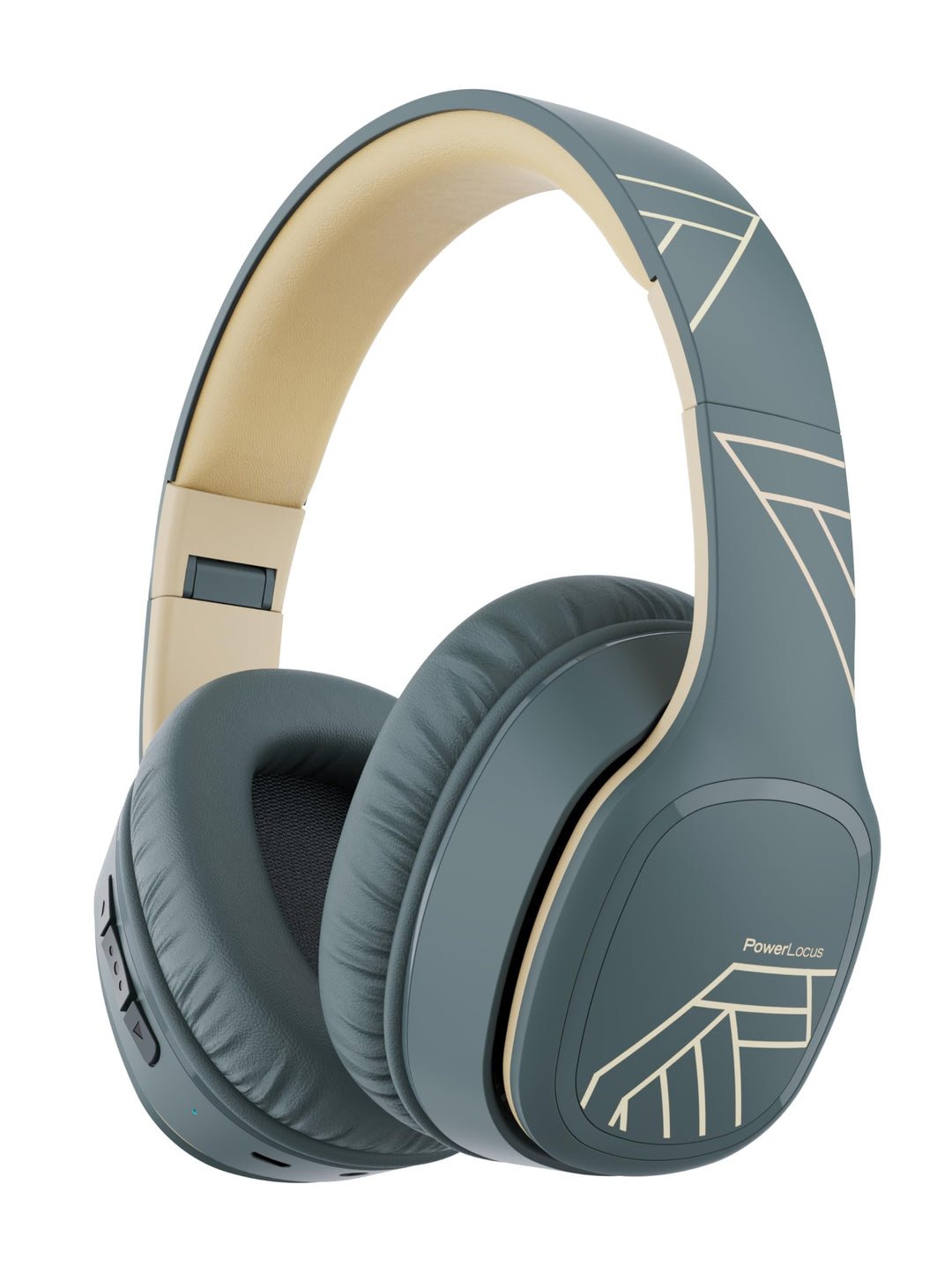 PowerLocus P7 Bluetooth Kopfhörer Over Ear, Faltbare Headphones, Kabellose Kopfhörer mit Bass-Modi,