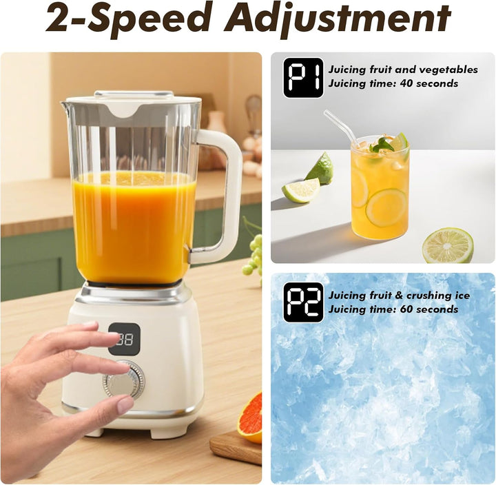 Smoothie Maker, 600 ml Tragbarer Mini Mixer Smoothie Maker to go mit 10 Rostfreien Klingen& Digitala