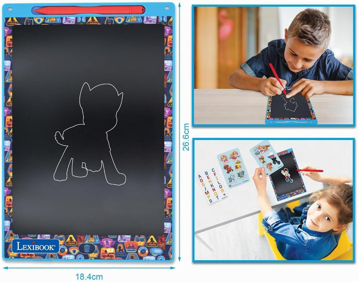 Lexibook, Paw Patrol Magic Slate, Kunst- und Bastelspielzeug für Mädchen und Jungen, A4-Format mit m