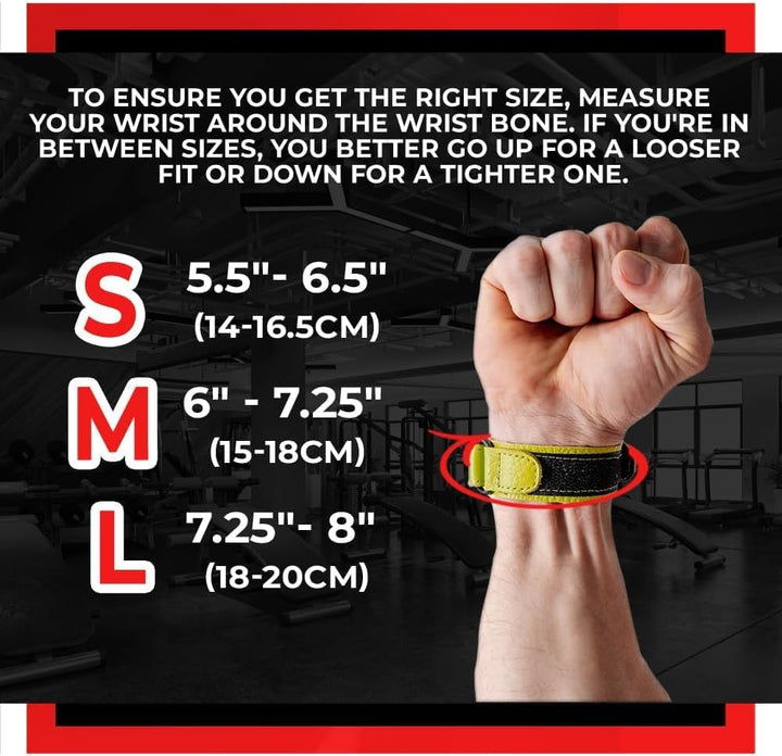 WARM BODY COLD MIND Premium Leder Wrist Wraps für Olympisches Gewichtheben, Handgelenkstütze, Fitnes
