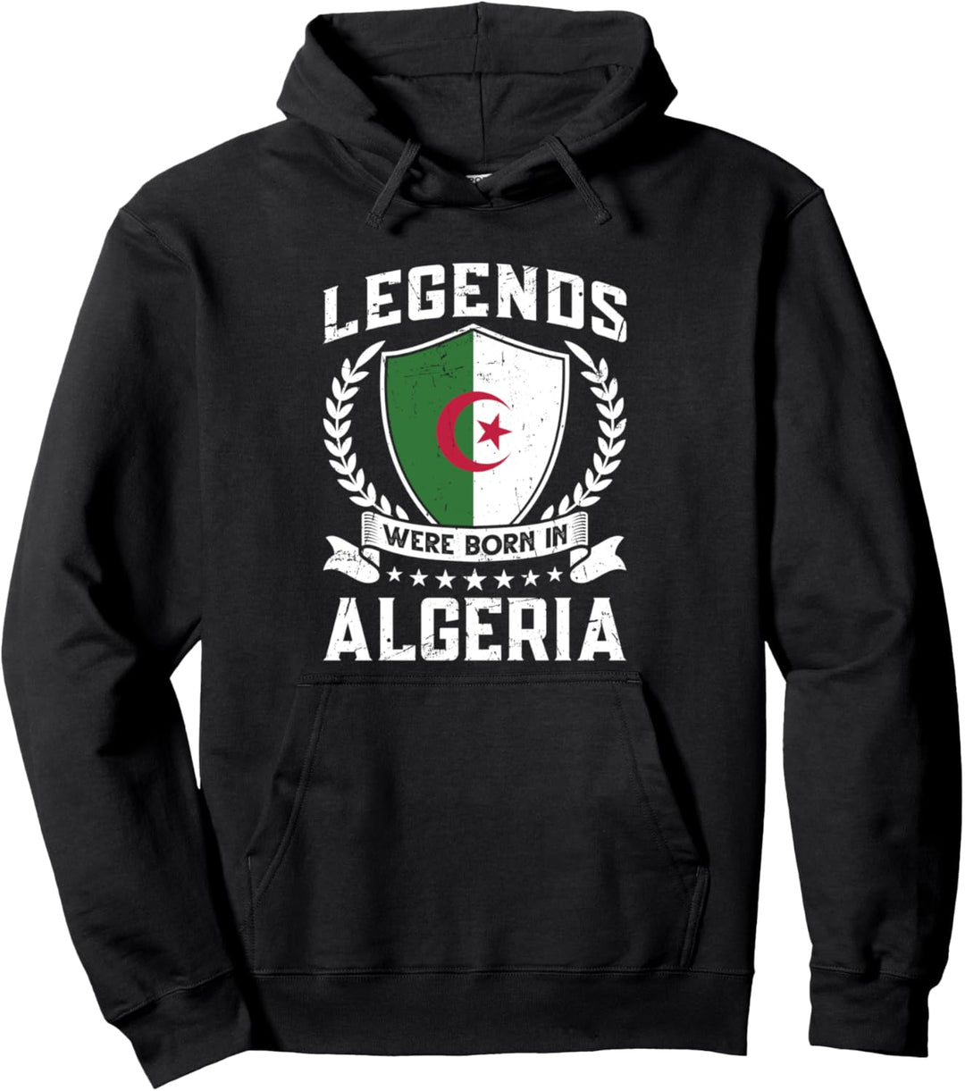 Vintage Design Algerische Flagge Algerien Pullover Hoodie