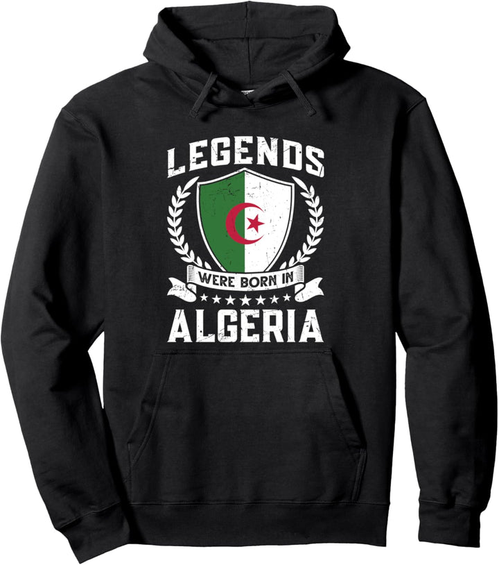 Vintage Design Algerische Flagge Algerien Pullover Hoodie