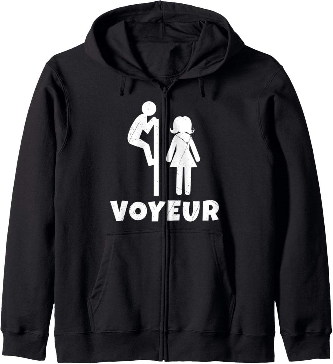 Lustiges Voyeur WC Männchen Toilette Spanner Klo Toiletten Kapuzenjacke
