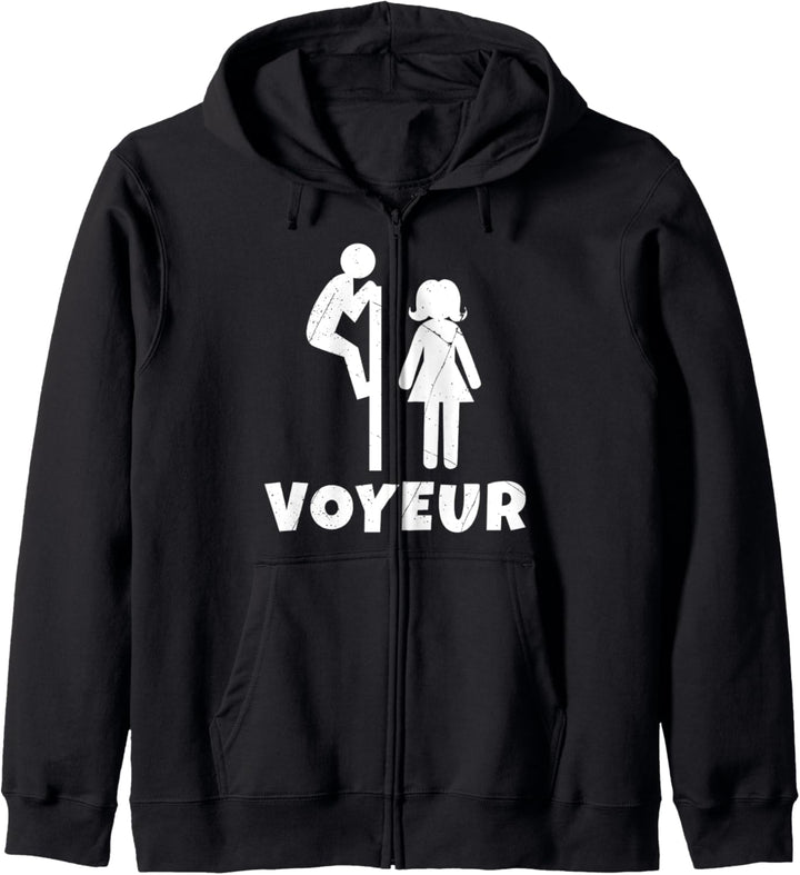 Lustiges Voyeur WC Männchen Toilette Spanner Klo Toiletten Kapuzenjacke