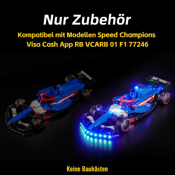 Led Licht Set Kompatibel mit Lego Visa Cash App RB VCARB 01 F1 Race Car 77246 (Kein Modell), Dekorat
