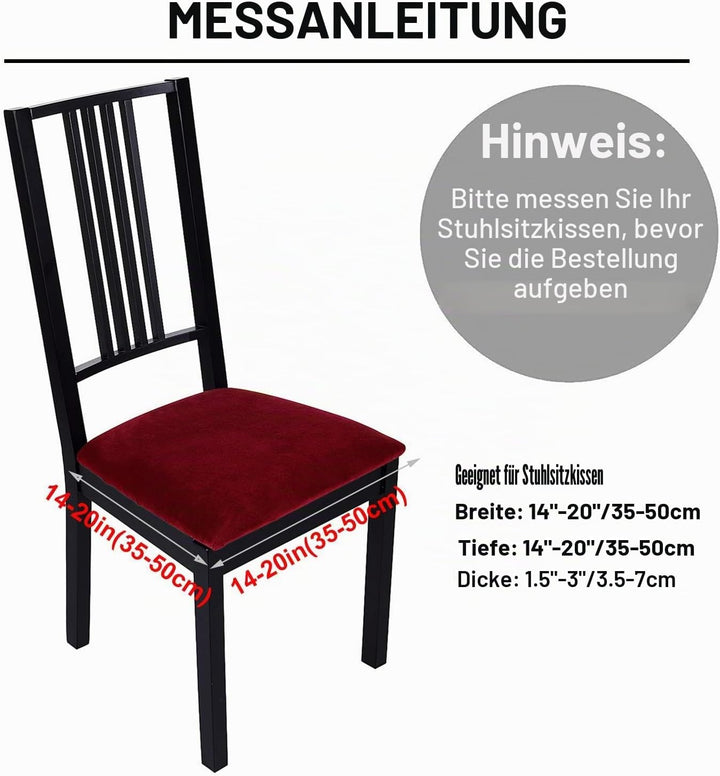 Homaxy Stuhlbezug Sitzfläche Samt Weich Sitzbezug Stuhl Stretch-sitzbezüge für Esszimmerstühle Abwas