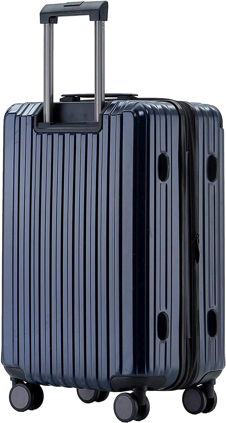 M816 TSA-Schloss Koffer Reisekoffer Trolley Kofferset Hardschale Boardcase (Dunkelblau, Mittler Koff