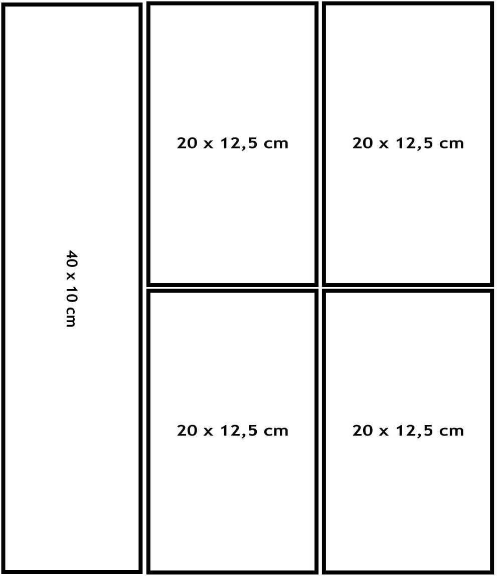 6x Ordnungsboxen - 6 cm hoch - GRAU - 25x10x6cm - 1 Liter - Ordnungskorb - Schubladenorganizer Schub
