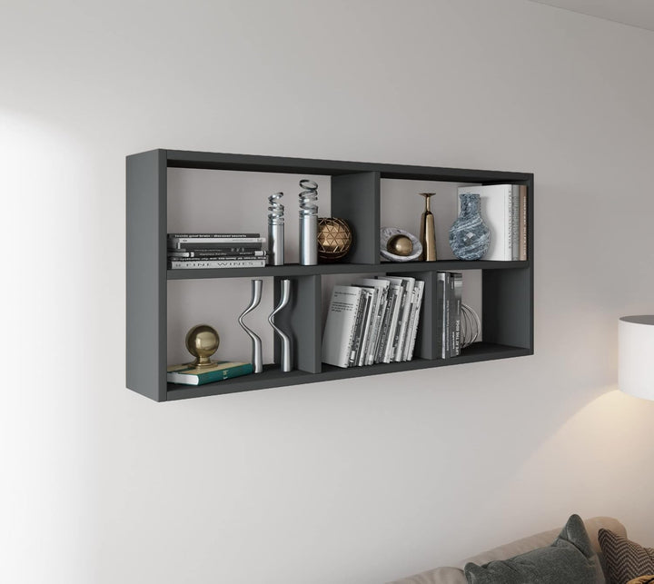 MATKAM TEO Hängeregal in moderner Optik, B113,6 x H50 x T25 cm, Wandregal in verschiedenen Ausführun