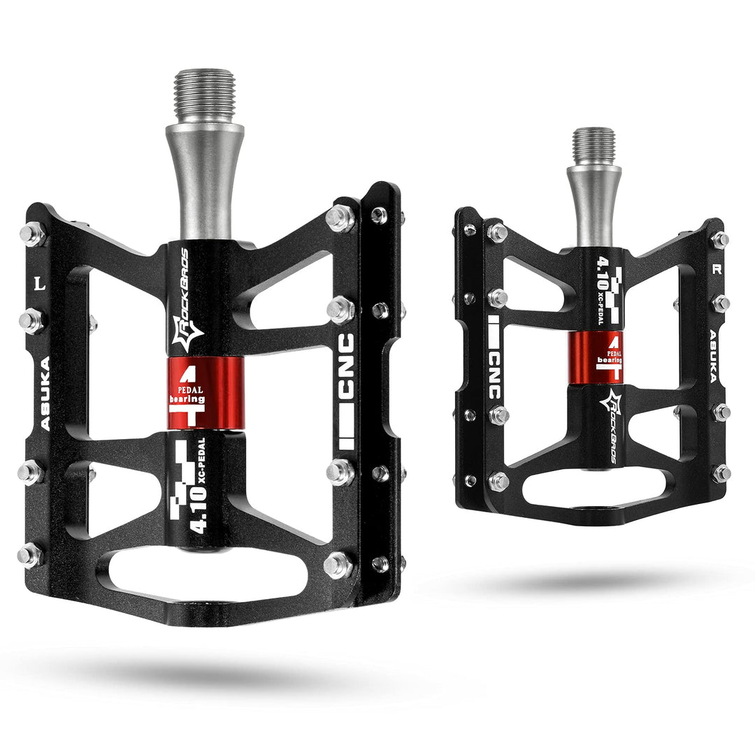 ROCKBROS Fahrrad Pedale 9/16" MTB BMX Rennrad 4 Sealed Bearings CNC Eloxiert Mit Abgedichtete Lager