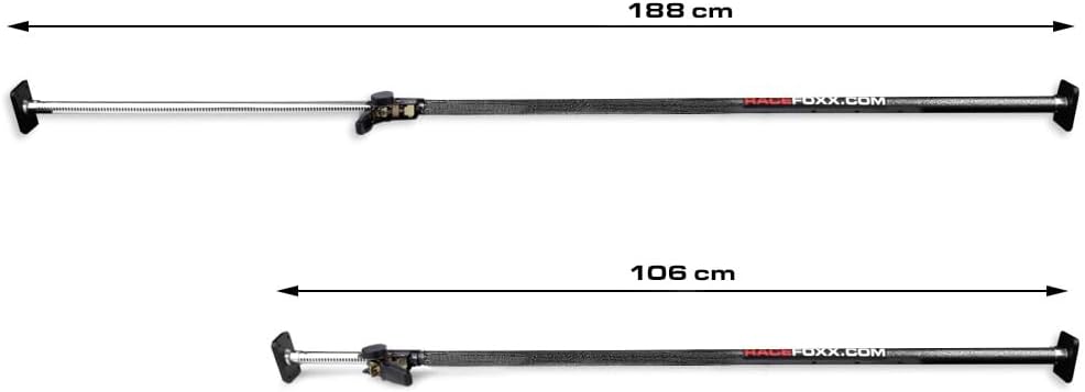 RACEFOXX Spannstange Stange Ladungssicherung für Transporter Pick Up Anhänger Kleiderstange