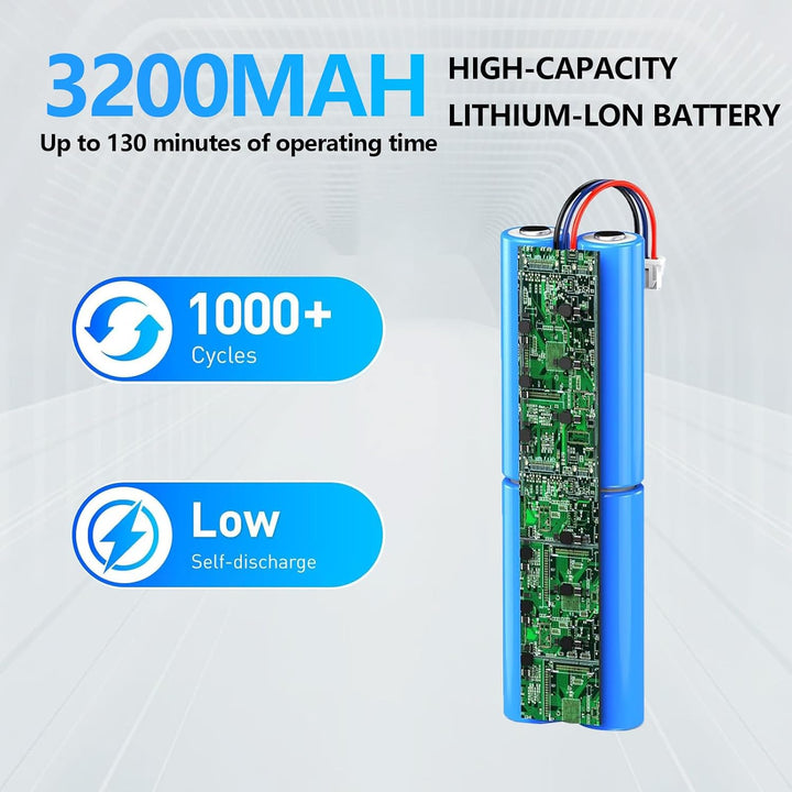 3200 mAh 14,4 V Roboter-Staubsauger-Ersatzakku für Deebot N8, N8+, N8 Pro, Deebot N5, Deebot T5 Neo/