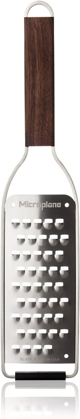 Microplane Master Serie Reiben-Set, Walnussholzgriff, 5 Klingenformen, silber/braun, 5-teilig (1 Set