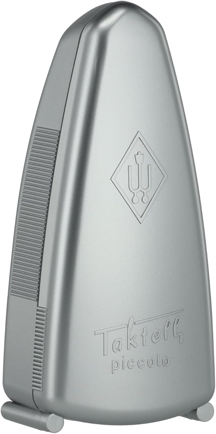 Wittner Metronom 838 Kunststoffgehäuse ohne Glocke Taktell Piccolo silber silber Single, silber Sing