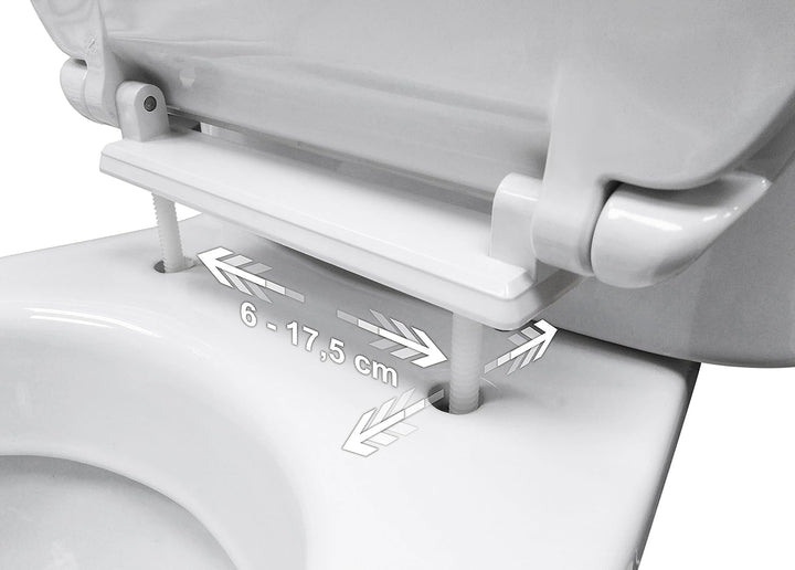 ESTOLI WC-SITZ | UNIVERSAL O FORM | KOMPATIBLER TOILETTENSITZ | EINSTELLBARER SCHARNIER | EASY-CLEAN