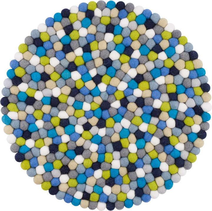 myfelt Filzkugel Sitzauflage/Stuhlauflage - Fritz - 36 cm, bunt