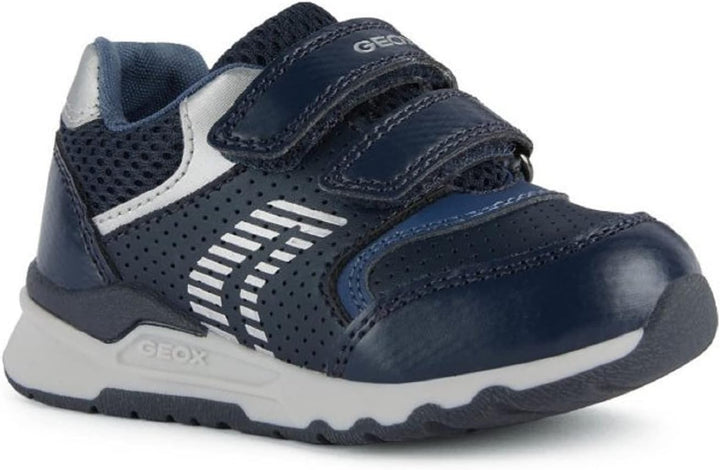 Geox Jungen B Pyrip Boy A Sneakers, Navy Silver