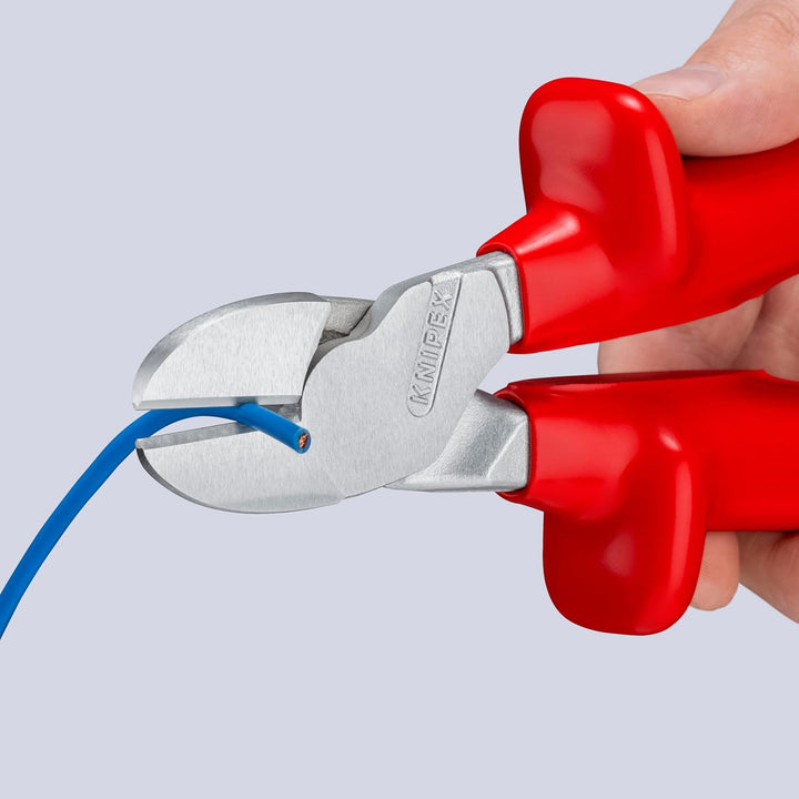 Knipex Kraft-Seitenschneider verchromt, tauchisoliert, VDE-geprüft 250 mm 74 07 250 verchromt 250 mm