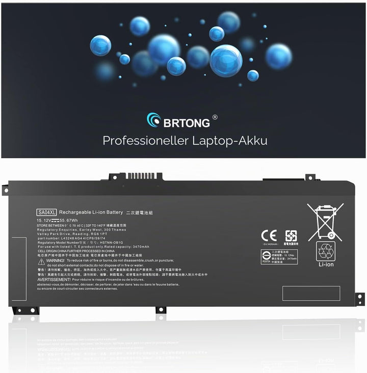 SA04XL L43267-005 Laptop Akku SAO4XL kompatibel mit HP Envy X360 15-DR 15-DR0010TX 17-CG 17T-CG Seri