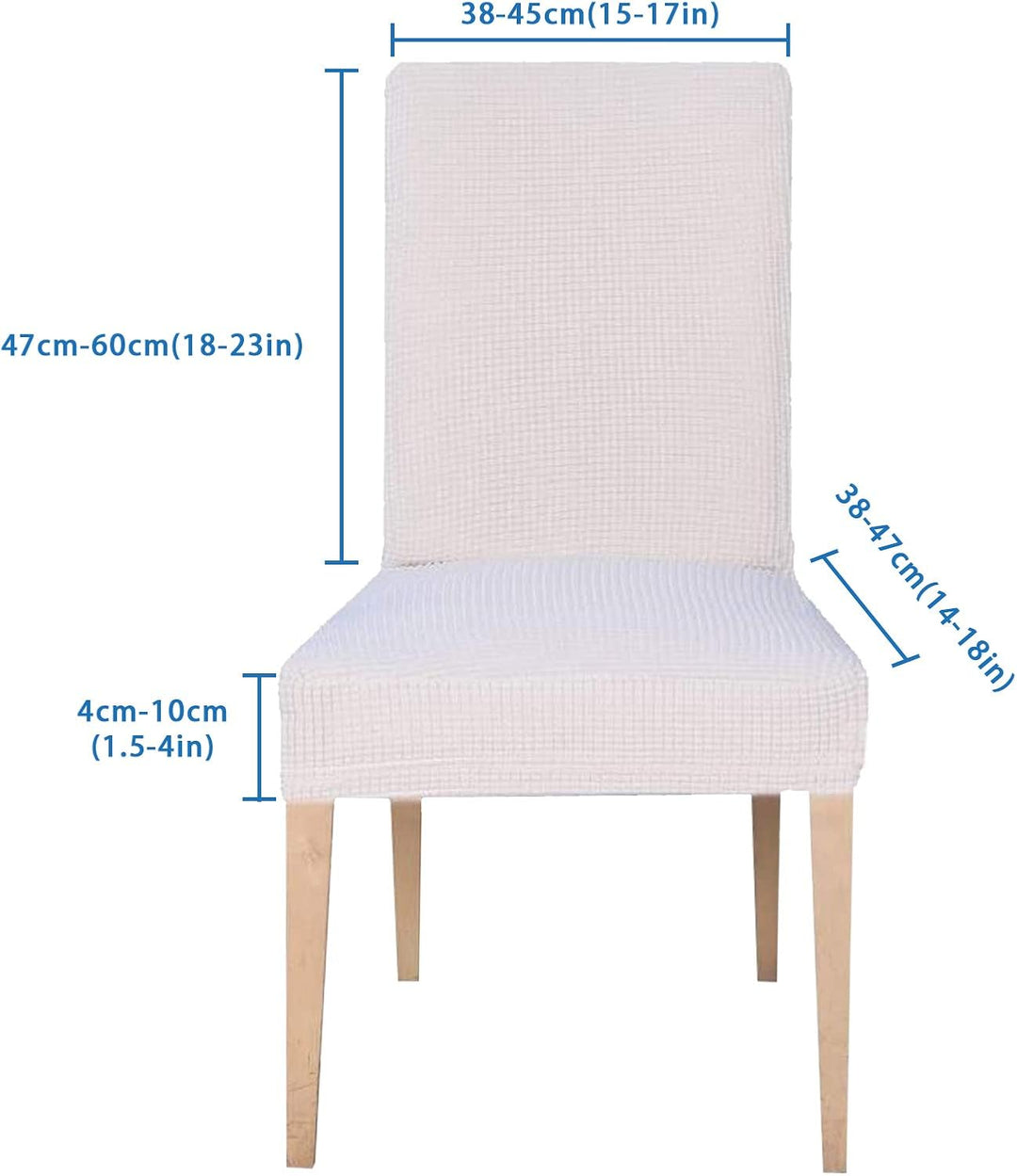 EBETA E Stuhlhussen 4 Stück, Elastische Stuhlbezug, Stretchhusse Stuhlüberzug Jacquard Hussen für Ho