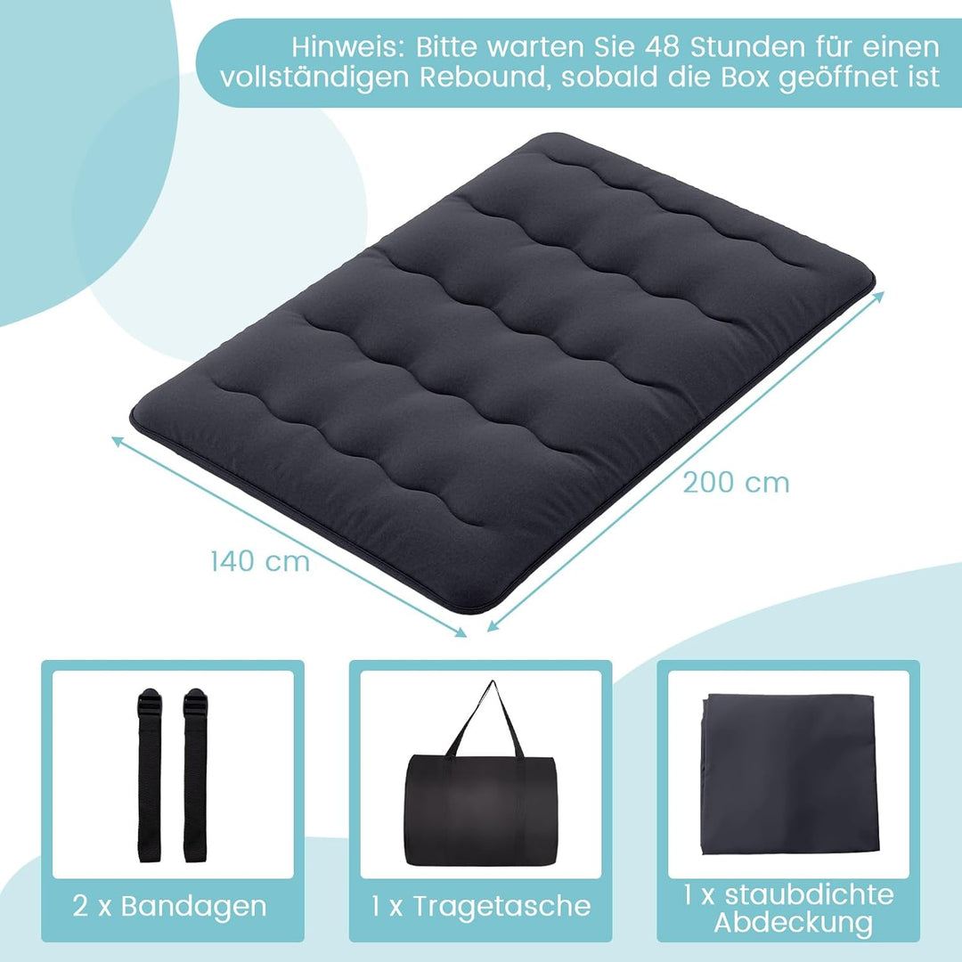 COSTWAY Japanische Futon Matratze, Tatami-Matte, Bodenmatratze, Klappmatratze mit waschbarem Bezug,