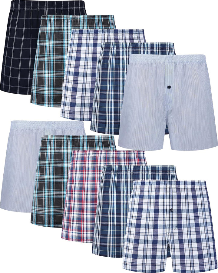 JupiterSecret Herren Boxershorts Baumwolle Unterhosen Männer 6er und 10er Pack Grosse Amerikanische