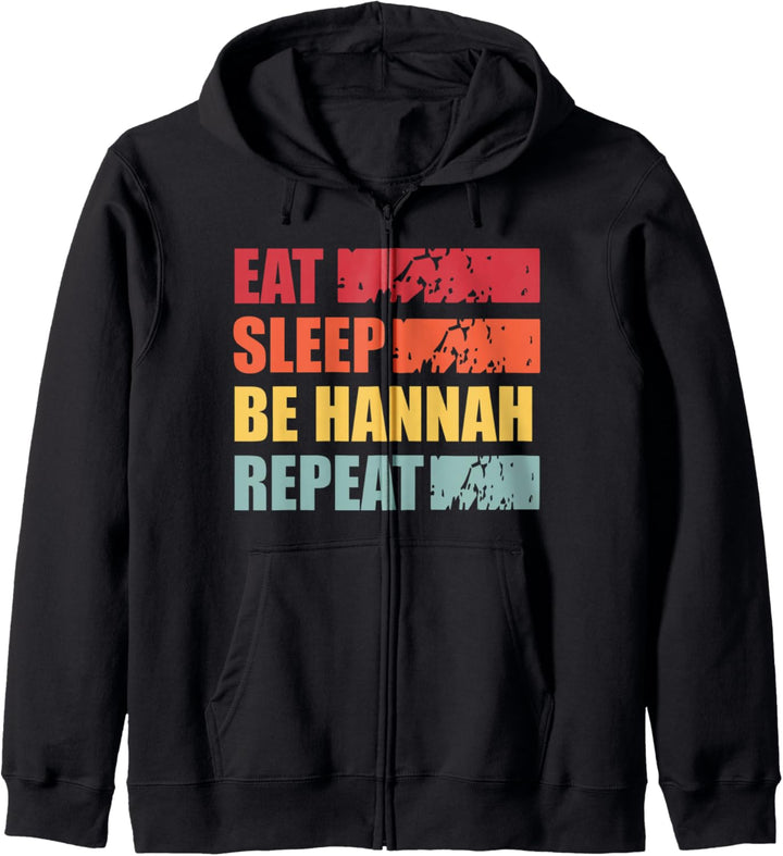 Hannah Personalisiertes Namenshemd Hannah Vorname Kapuzenjacke