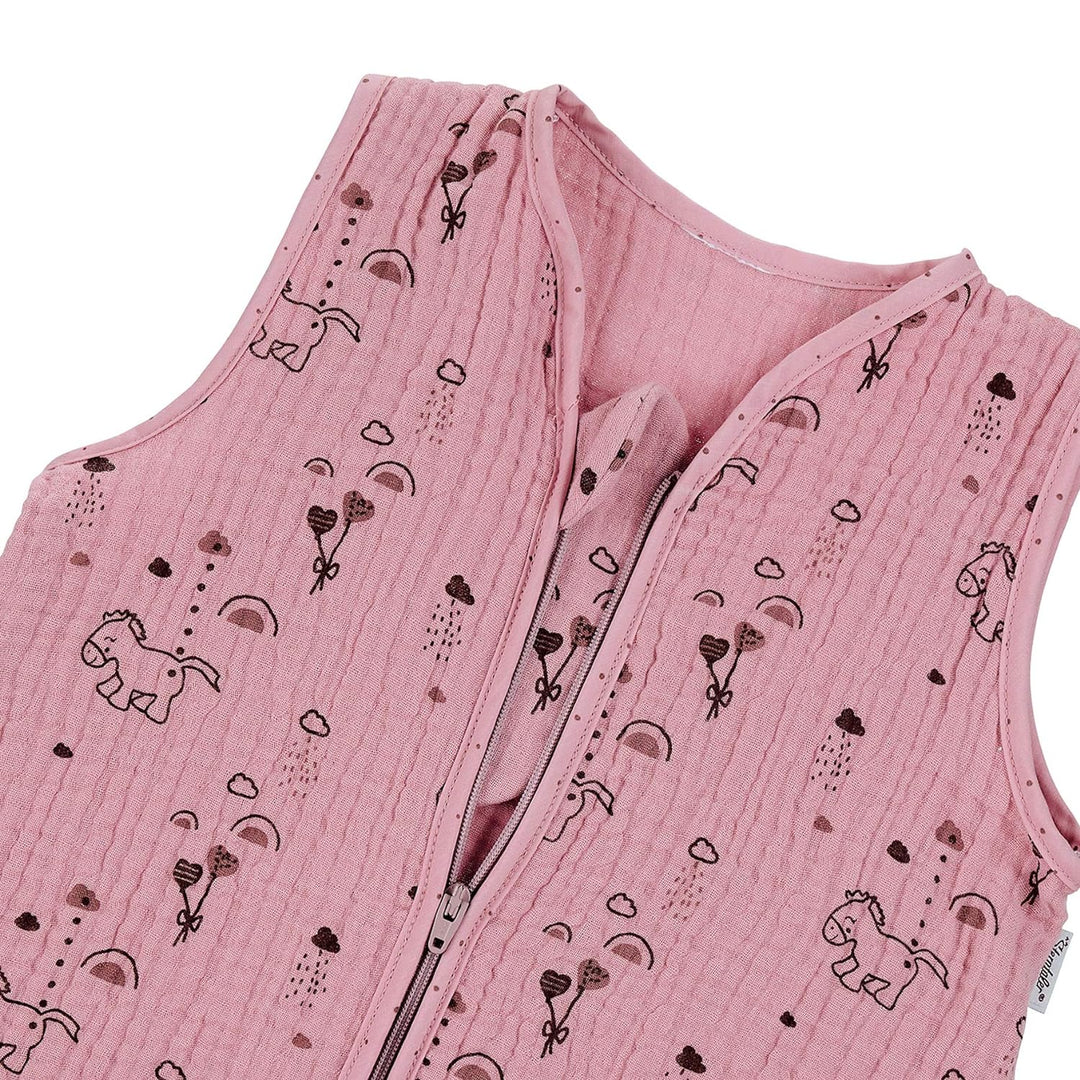 Sterntaler Musselin-Schlafsack, Pony Pauline, Reissverschluss, Grösse: 70 cm 70 cm (1er Pack), 70 cm