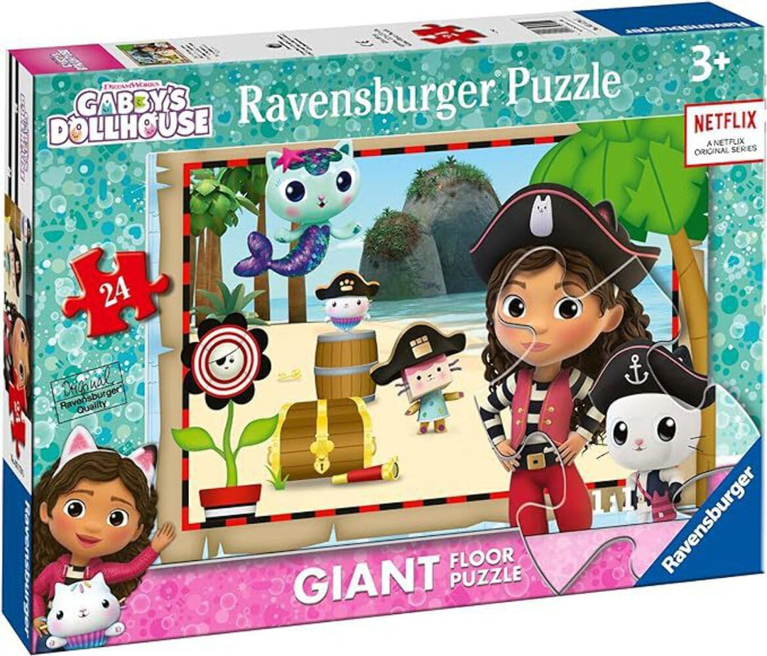 Ravensburger - Puzzle Gabby's Dollhouse B, Kollektion 24 Giant Boden, 24 Teile, Puzzle für Kinder, E