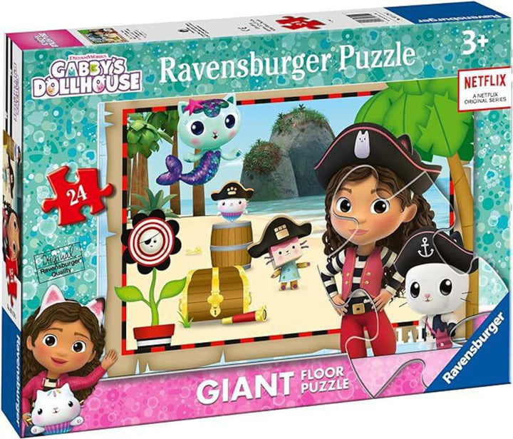 Ravensburger - Puzzle Gabby's Dollhouse B, Kollektion 24 Giant Boden, 24 Teile, Puzzle für Kinder, E