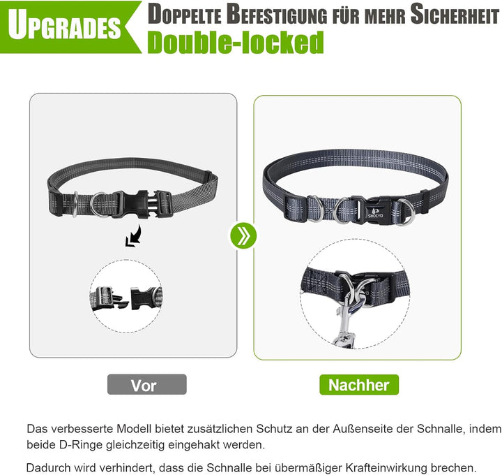 Snocyo Joggingleine Hunde, Jogging Hundeleine für Mittelgrosse und Grosse Hunde, Elastische und Refl