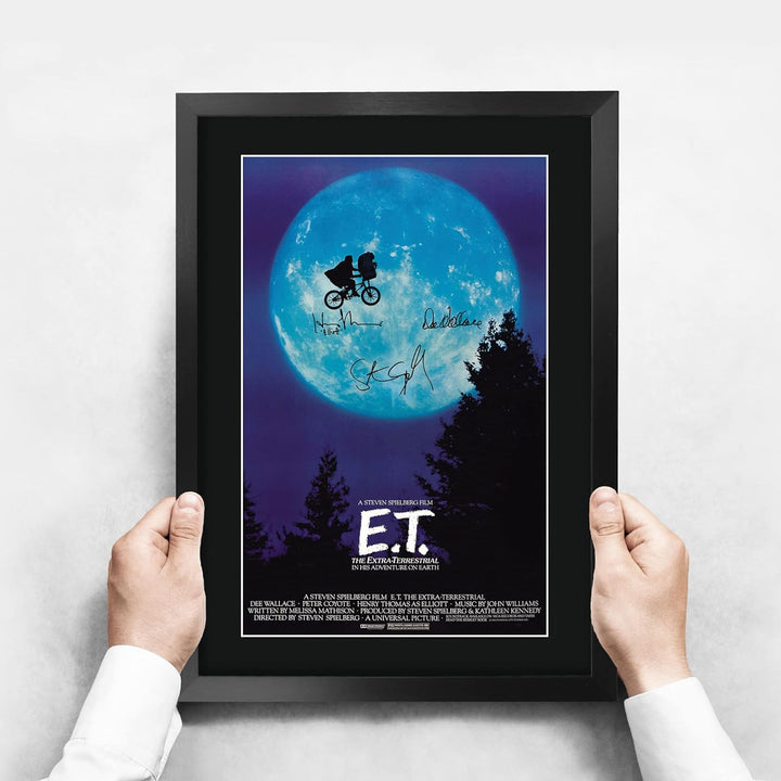 HWC Trading E.T. The Extra-Terrestrial A3 Gerahmte Signiert Gedruckt Autogramme Bild Druck-Fotoanzei