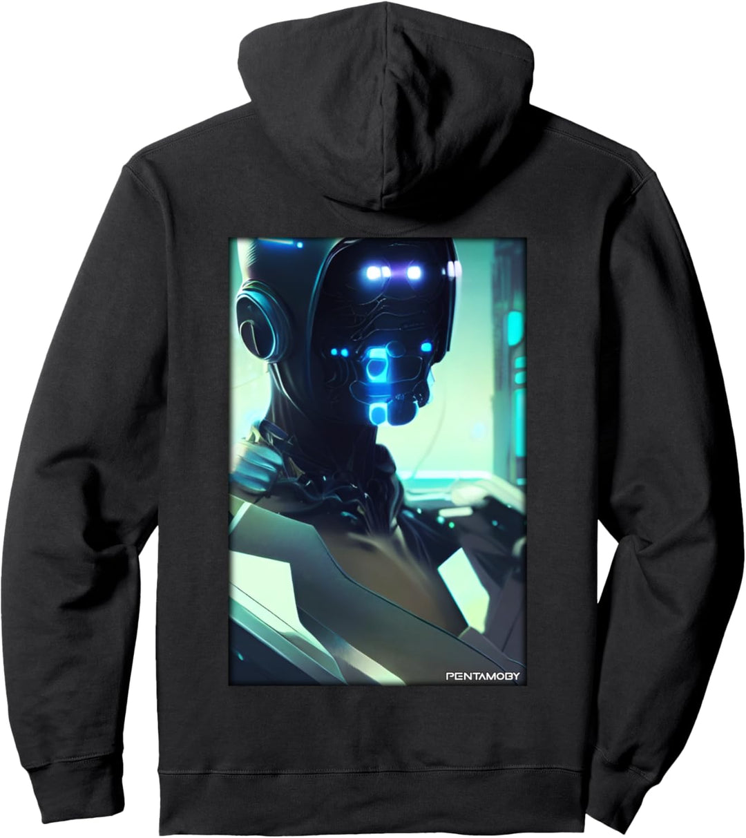 Roboter Zukunft Technik Wissenschaft Sci-Fi Maschine Pullover Hoodie