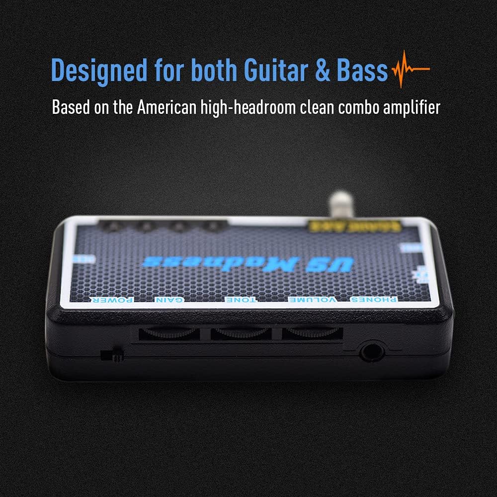 SONICAKE Mini Verstärker Gitarren Chorus Effekt AMP Kopfhörer Verstärker Pocket wiederaufladbar Gita