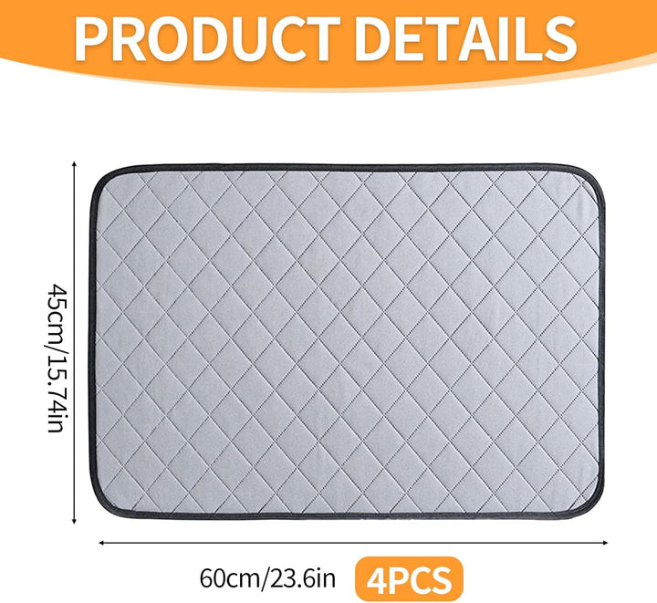 4 Stück PIPI Pads für Meerschweinchen, 60 x 45 cm Pipipads MeerschweinchenMatte Schnell Saugfähige U