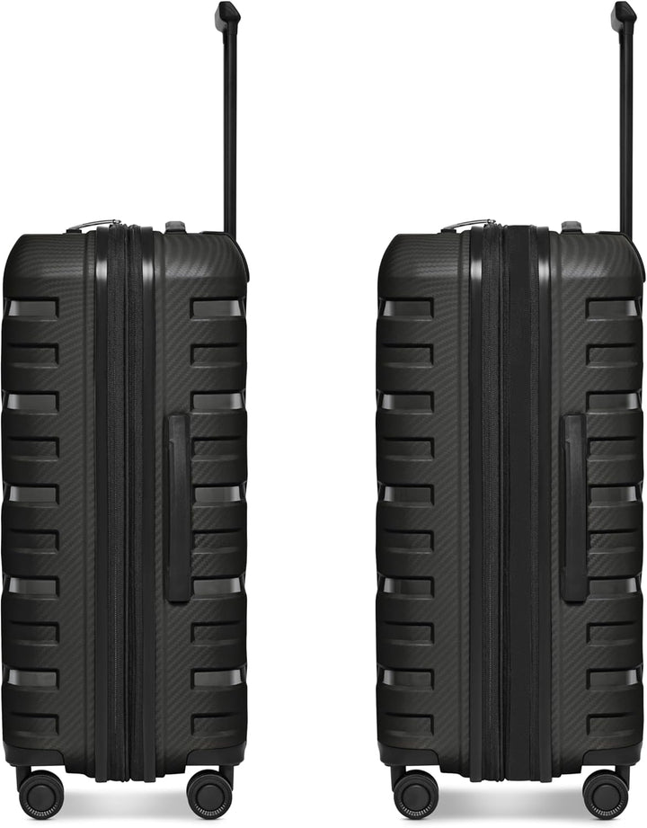 SMARTBOX Hartschalen Koffer-Set 3-teilig | mit Dehnfalte erweiterbar um 3 cm | aus hochwertigem, lei