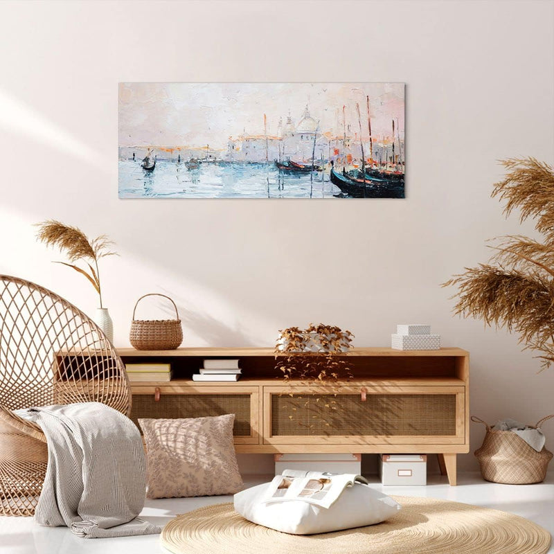 Panorama Bilder auf Leinwand 100x40cm Leinwandbild Venedig Basilika Gross Wanddeko Bild Schlafzimmer