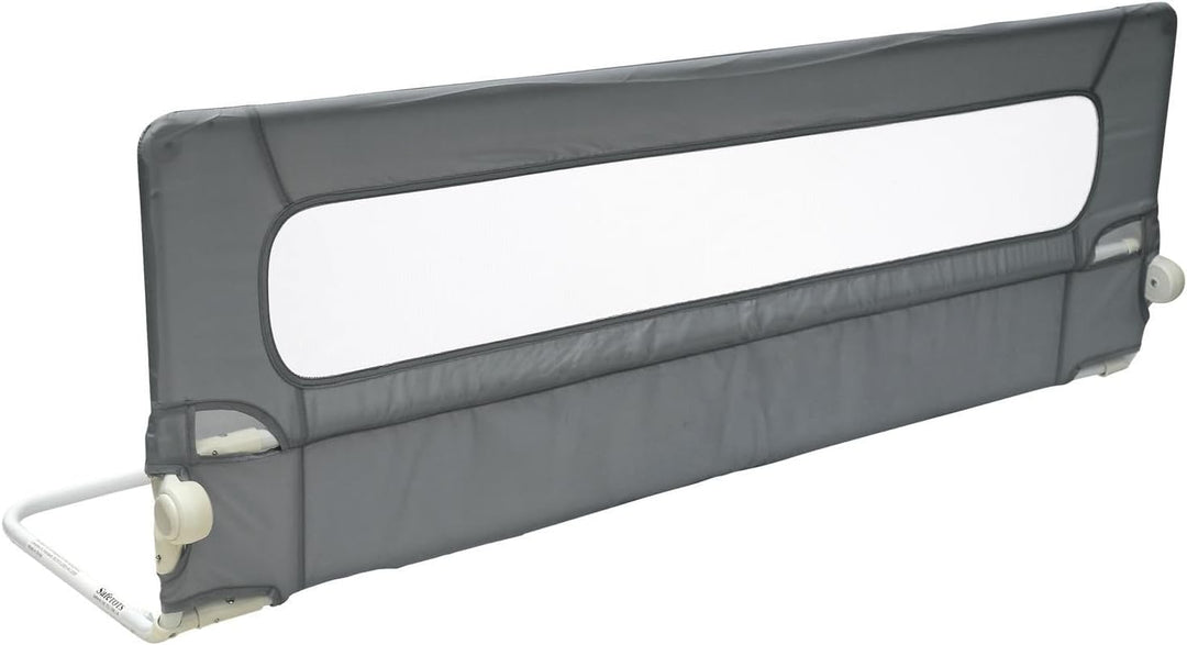 Safetots Extra Breites Bettgitter Grau, 140cm breit x 50cm hoch, Bettschutzgitter für Kleinkinder zu