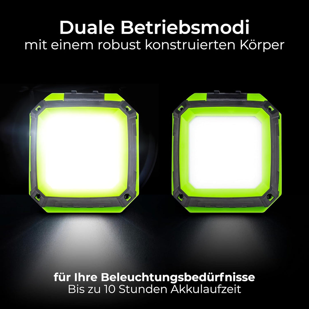 Luceco LED-Kompakt-Magnet-Arbeitsleuchte mit USB-Anschlüssen, 2 Leuchtmodi, Tragegriff und Haken, In