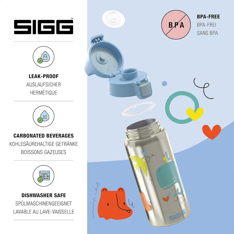 SIGG - Isolierte Trinkflasche Kinder - Shield Therm ONE - Für Kohlensäurehaltige Getränke Geeignet -