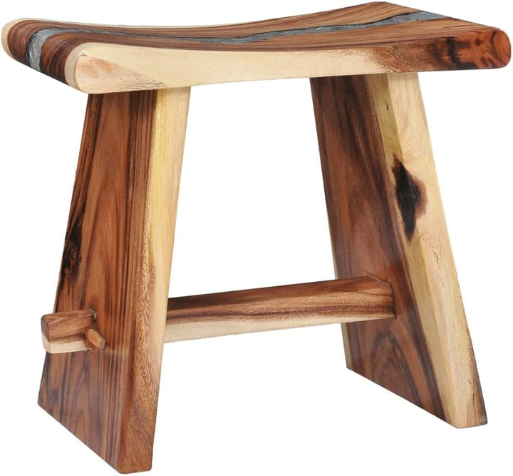 vidaXL Suarholz Massiv Hocker Badhocker Duschhocker Badestuhl Duschstuhl Holzhocker Fusshocker Nacht