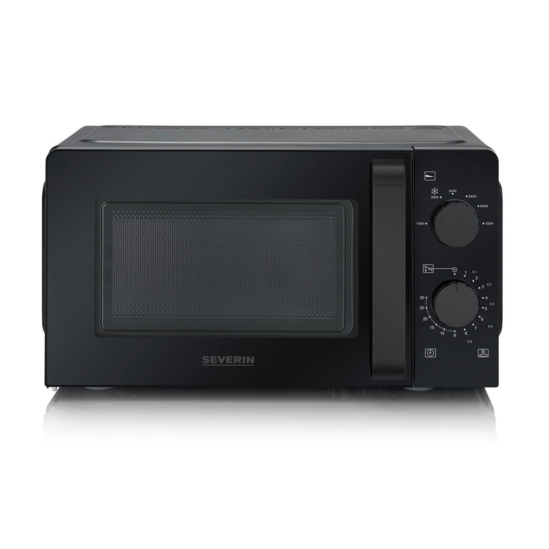 SEVERIN MW 9587 Mikrowelle Schwarz (matt), Edelstahl 800W Timerfunktion