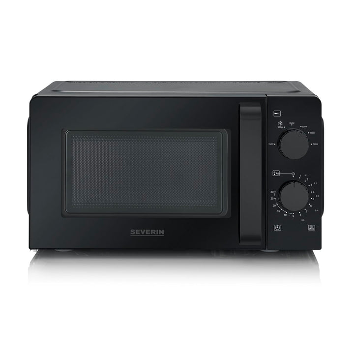 SEVERIN MW 9587 Mikrowelle Schwarz (matt), Edelstahl 800W Timerfunktion