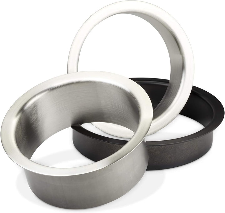 SOTECH Abfall Einwurfring Edelstahl matt schwarz lackiert Ø 180 mm Höhe 41,5 mm zum Einbau in Wascht