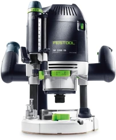 Festool Oberfräse OF 2200 EB-Plus (mit Spannzange, Spannzange, Kopierring, Spanfänger, Gabelschlüsse