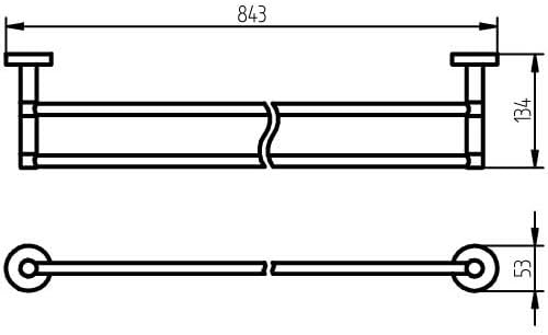 Haceka Kosmos Tec 1119687, Doppelhandtuchhalter, 80 cm Doppelhandtuchhalter 80cm Matt